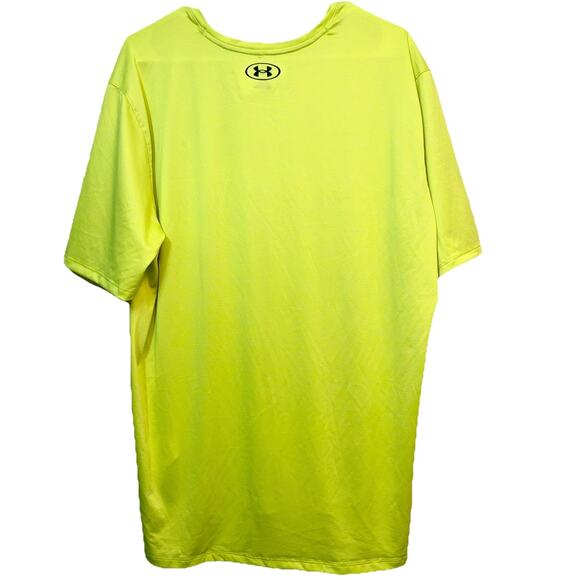Under Armour UA Tech Vent T-Shirt Mens XL Neon Yellow Athletic Loose Fit NWT - Picture 2 of 5